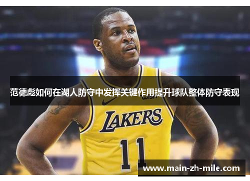 范德彪如何在湖人防守中发挥关键作用提升球队整体防守表现