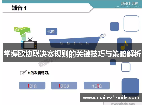 掌握欧协联决赛规则的关键技巧与策略解析