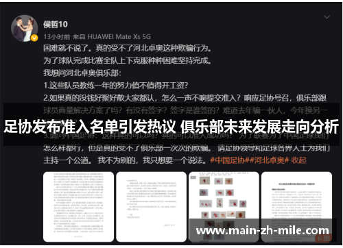 足协发布准入名单引发热议 俱乐部未来发展走向分析